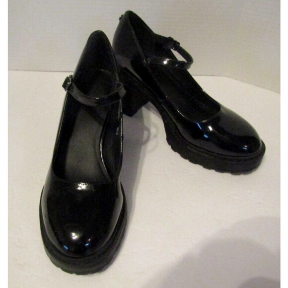 Madden NYC Steve Madden Black Mary Jane Platform Shoes NWOB Size US 10 - Picture 3 of 9